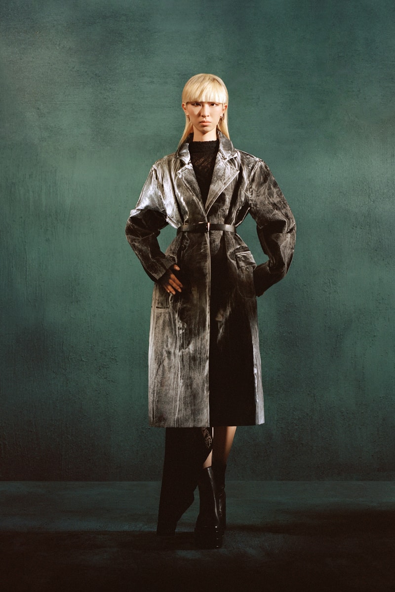 les benjamins punk collection fall winter 2024 Tünay Akdeniz istanbul outerwear blazers hardware safety pins carpet print red black tartan check 