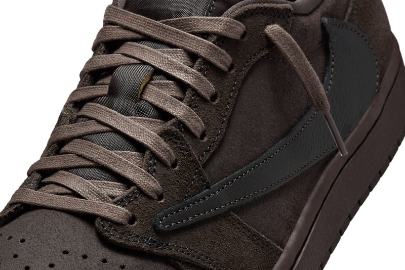 Travis Scott X Air Jordan 1 Low OG SP "Velvet Brown" Has Been Confirmed release spring 2025 next year cactus jack brown shoes lowtops swoosh mockups DM7866-202