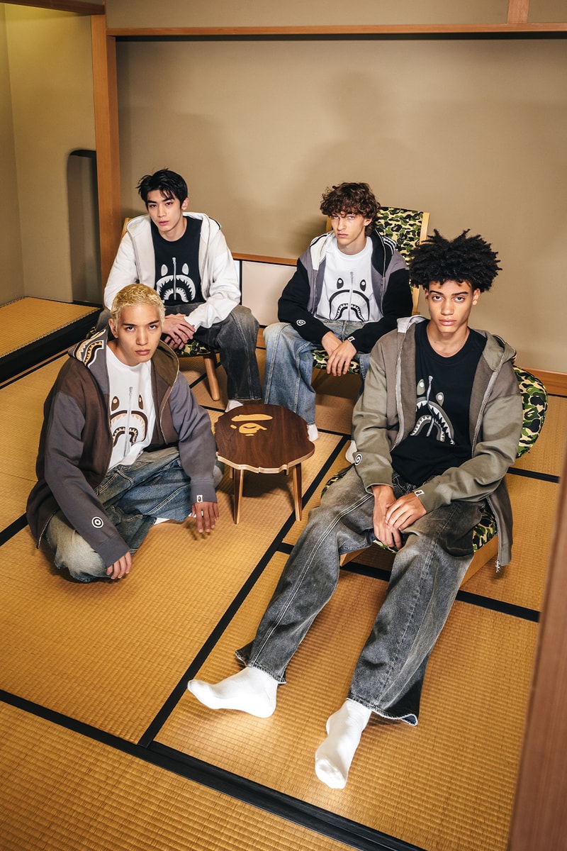 BAPE SHARK STA sneaker Country Core Packs Release Info 20th anniversary SHARK FULL ZIP HOODIE