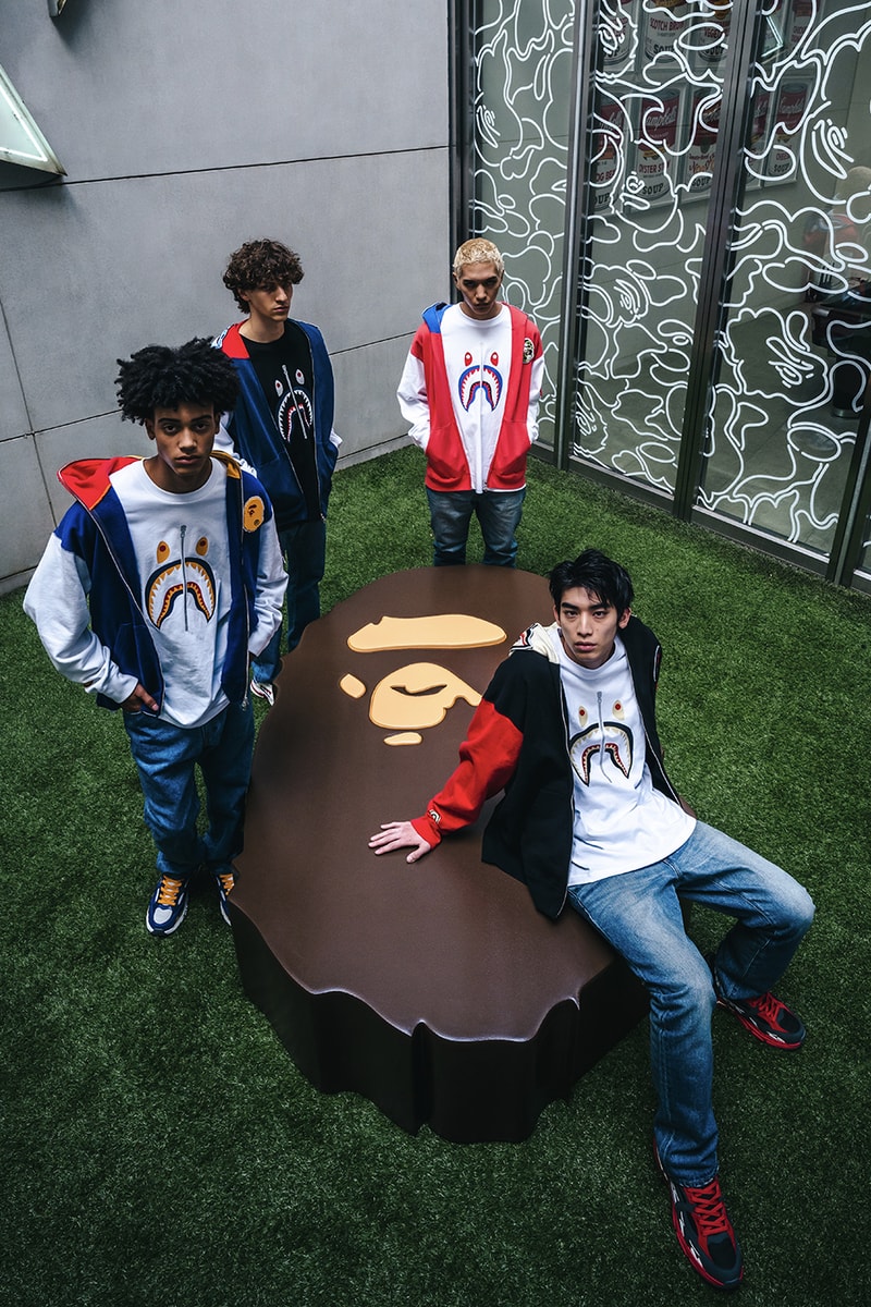 BAPE SHARK STA sneaker Country Core Packs Release Info 20th anniversary SHARK FULL ZIP HOODIE