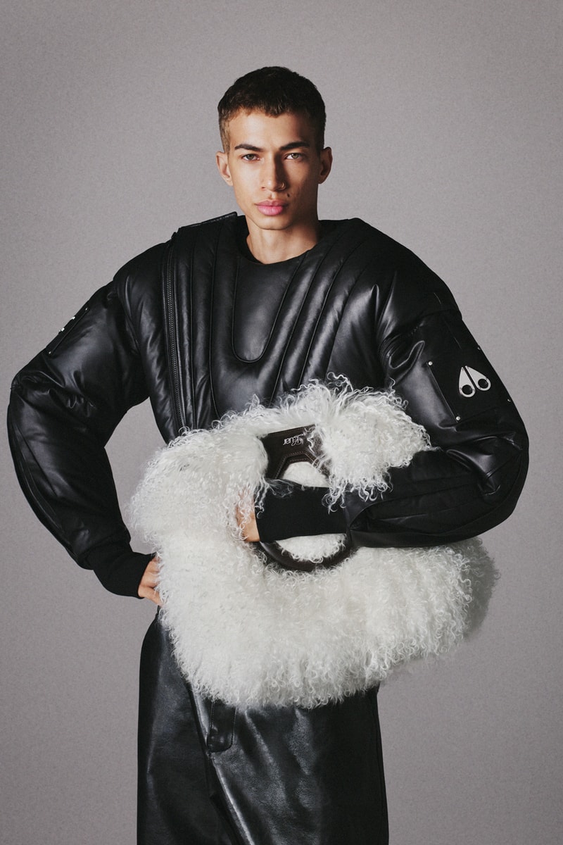 LUAR x Moose Knuckles Is Here at Last debut collab fashion week runway raul lopez puffer fall winter 2024 deceptionista brooke tote sheepskin mongolian puffer bomber cocoon parka down jacketing fur leather jacket bomber hat knit price website store new york city canada