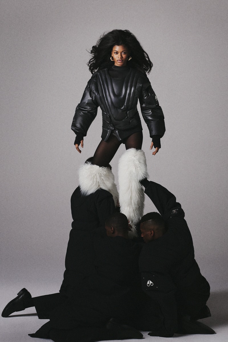 LUAR x Moose Knuckles Is Here at Last debut collab fashion week runway raul lopez puffer fall winter 2024 deceptionista brooke tote sheepskin mongolian puffer bomber cocoon parka down jacketing fur leather jacket bomber hat knit price website store new york city canada