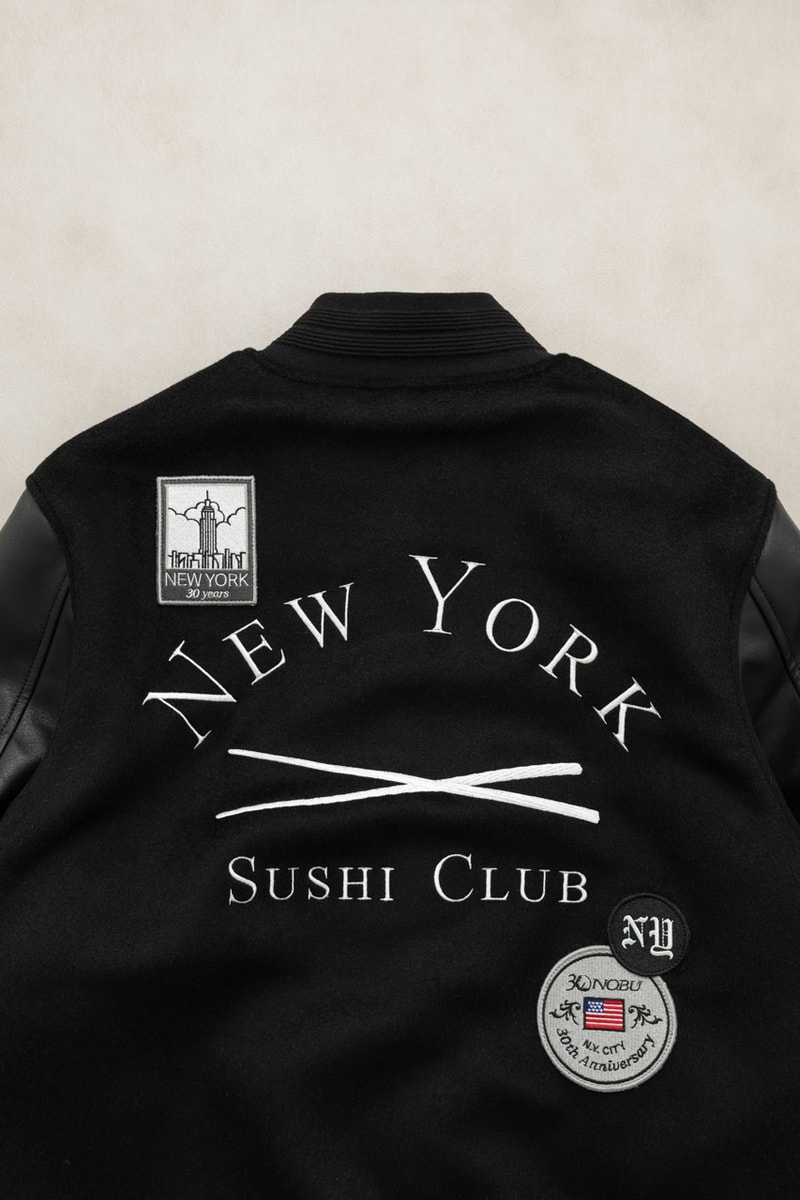New York Sushi Club Reveals Apparel Capsule Chris Stamp and Nobu Matsuhisa af1 air force 1 nyc restaurant anniversary perrotin gallery 