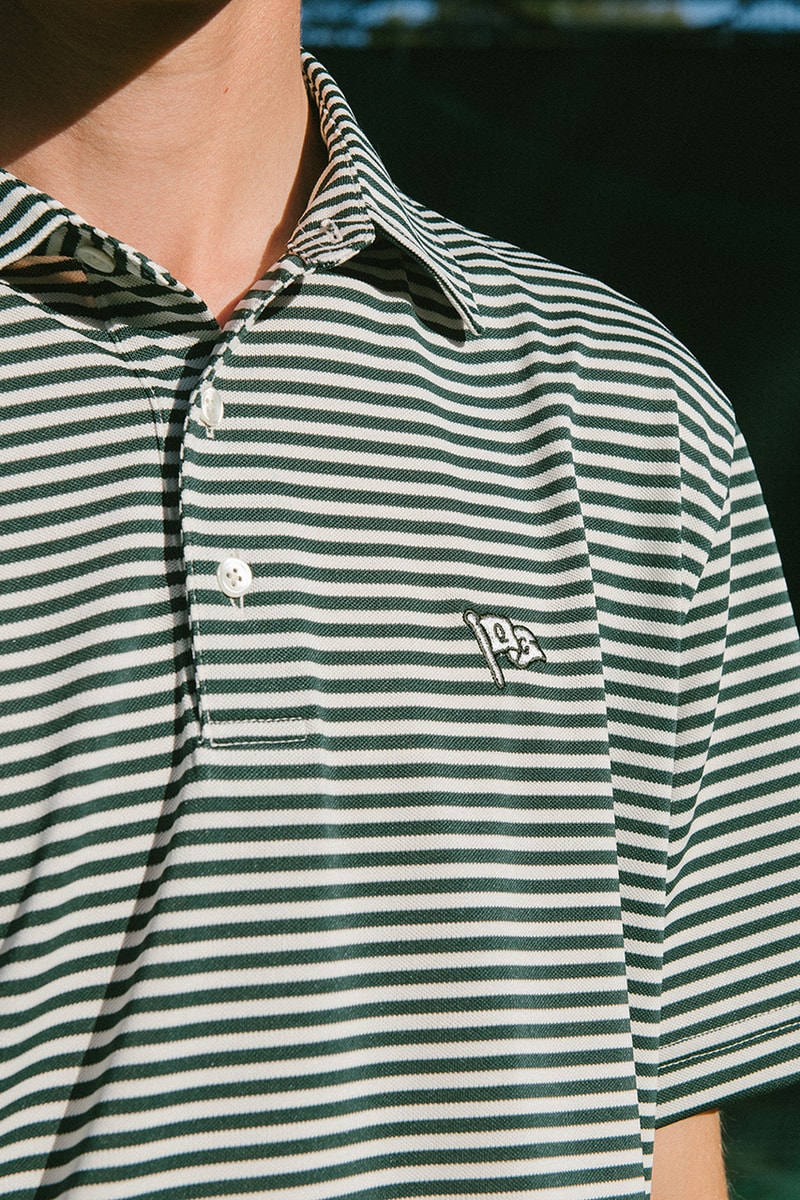 quiet golf fall winter 24 collection price info lookbook pictures sweater chino pants polo t shirt long sleeve quarter zip navy green white brown