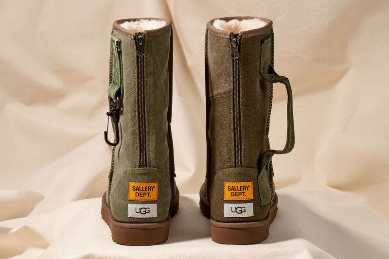 GALLERY DEPT. x UGG's Second Collaboration Is Rodeo-Ready denim canvas boot release info Josué Thomas’ upcycling drop cowboy recycled sustainable collab footwear shoe boots slipper tasman 