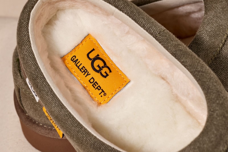 GALLERY DEPT. x UGG's Second Collaboration Is Rodeo-Ready denim canvas boot release info Josué Thomas’ upcycling drop cowboy recycled sustainable collab footwear shoe boots slipper tasman 