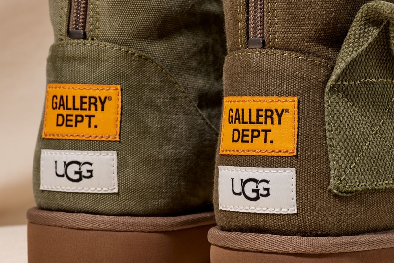 GALLERY DEPT. x UGG's Second Collaboration Is Rodeo-Ready denim canvas boot release info Josué Thomas’ upcycling drop cowboy recycled sustainable collab footwear shoe boots slipper tasman 