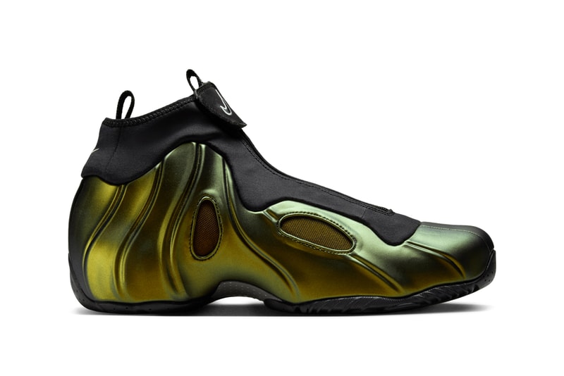 Nike Air Flightposite "Metallic Gold" Slated To Return This Fall october 2024 Gold/Black-Metallic Silver-White-Black  FV5582-700 slip on boots swoosh irridescent