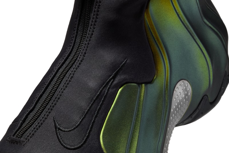 Nike Air Flightposite "Metallic Gold" Slated To Return This Fall october 2024 Gold/Black-Metallic Silver-White-Black  FV5582-700 slip on boots swoosh irridescent