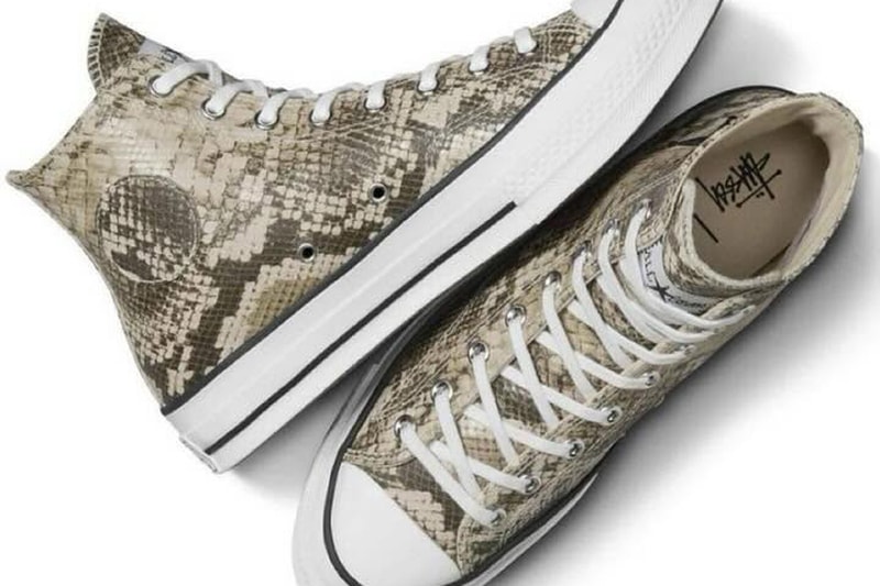 Converse x Stüssy Slithers Through the Grass collab release info sneaker chuck 70 laces upper footwear price website link