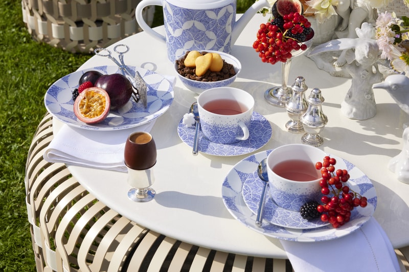 Louis Vuitton Unveils First Permanent Tableware Collection dinnerware cutlery and glassware, at a gala fundraiser at Château de Vaux-le-Vicomte lvmh constellation splendor rivet epi murano glasses
