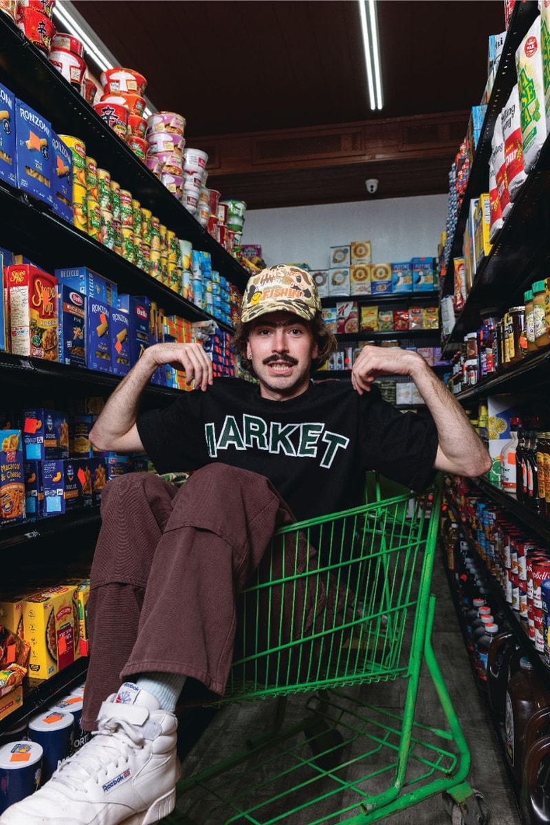 MARKET FW24 Is for the Great Outdoors … and Indoors collection fall winter 2024 lookbook release info fish new york city price model fleece smiley graphic fleece camo colorway