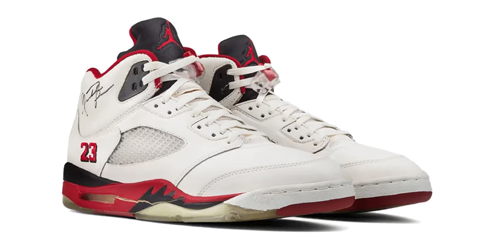 First Look at This Year's Air Jordan 5 "Fire Red"