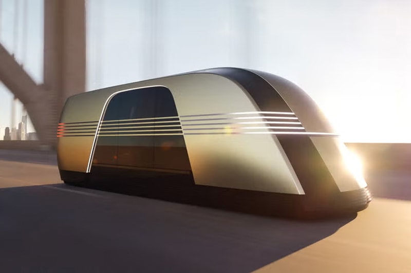 Elon Musk Advocates for a 'Tron'-Like Future With the Tesla Robovan robotaxi art-deco design locomotives train bus