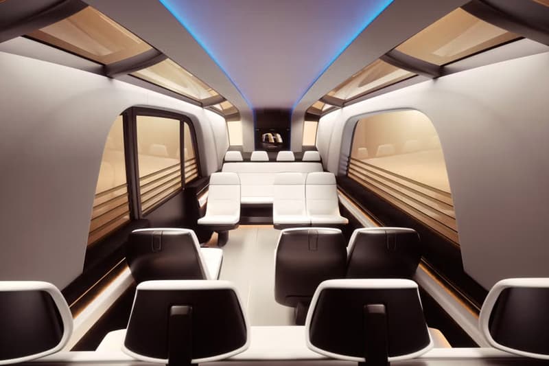 Elon Musk Advocates for a 'Tron'-Like Future With the Tesla Robovan robotaxi art-deco design locomotives train bus