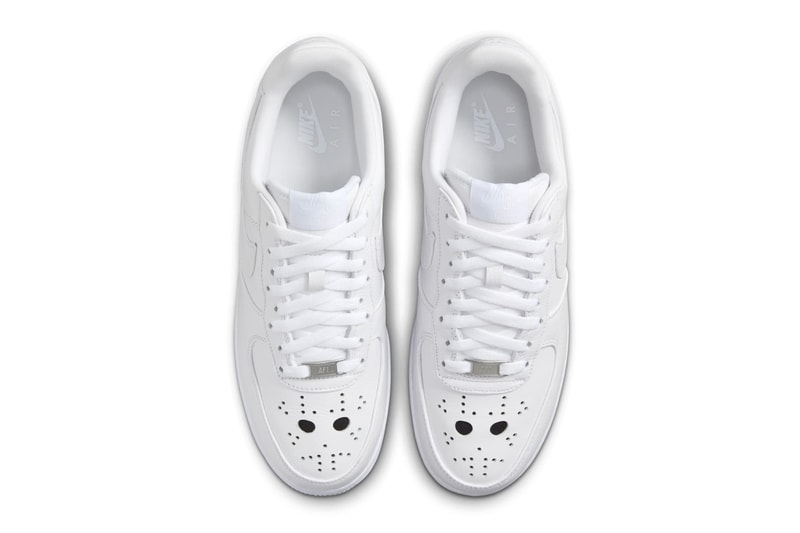 Official Look at the Nike Air Force 1 Low "Jason Mask" IB4025-100 creepy hockey mask halloween character mask friday the 13th jason voorhees