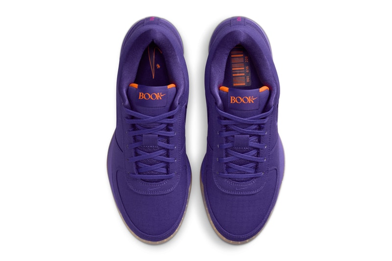 Devin Booker Shows off New Nike Book 1 "Sunset" Court Purple/Taupe Grey/Sundial/Total Orange HJ5351-500