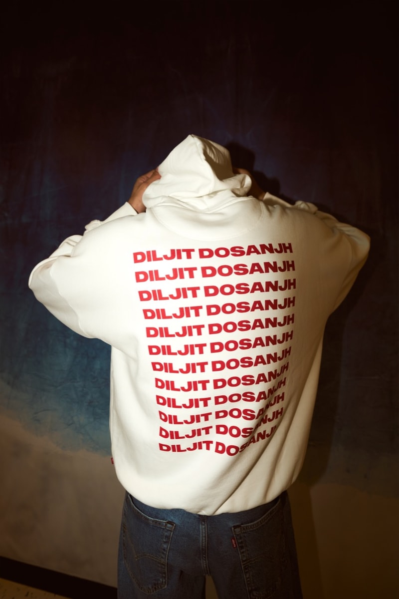 levis tshirt diljit dosanjh music artist india graphic prints logo red