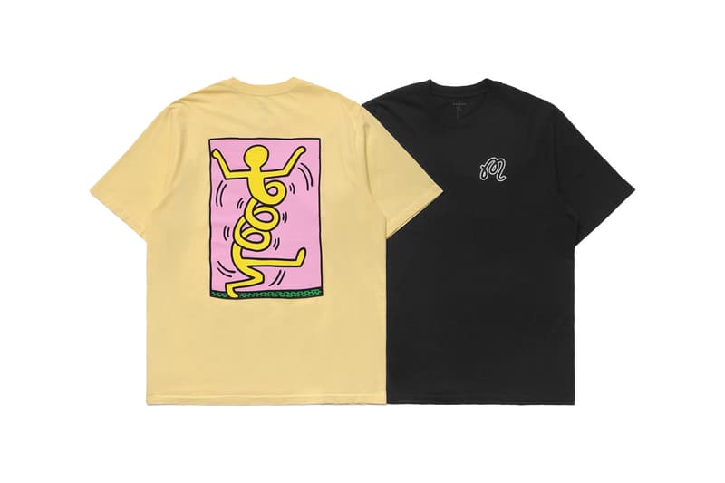 keith haring malbon golf collaboration capsule collection sweater vest fleece t shirt polo hat bag shorts hoodie long sleeve dancing men green yellow white black