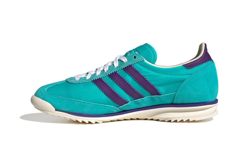 Sporty & Rich Serves Up Two New Adidas Originals SL 72 Colorways emily oberg footwear sneaker release info drop "Mint Rush/Power Purple/Cream White" and "Light Yellow/Real Blue/Footwear White" price upper collab