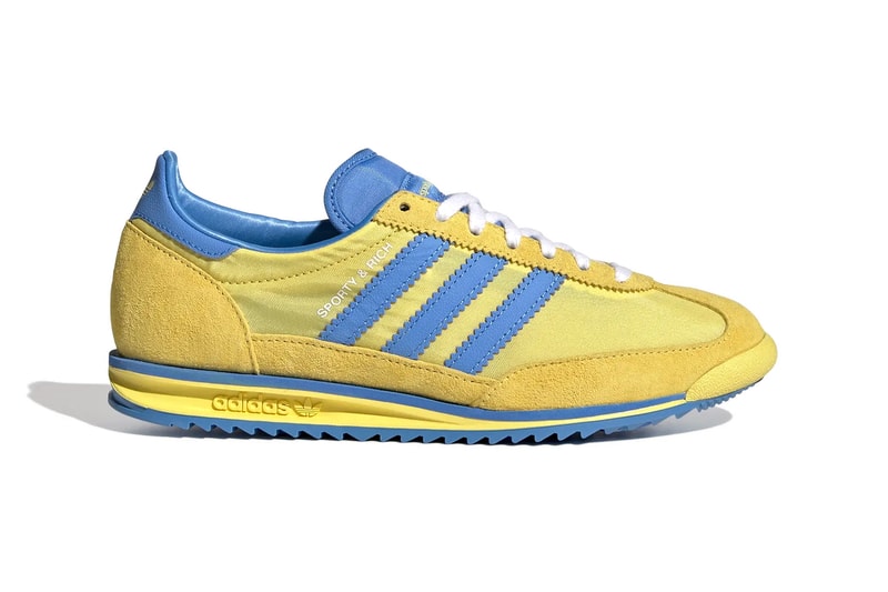 Sporty & Rich Serves Up Two New Adidas Originals SL 72 Colorways emily oberg footwear sneaker release info drop "Mint Rush/Power Purple/Cream White" and "Light Yellow/Real Blue/Footwear White" price upper collab