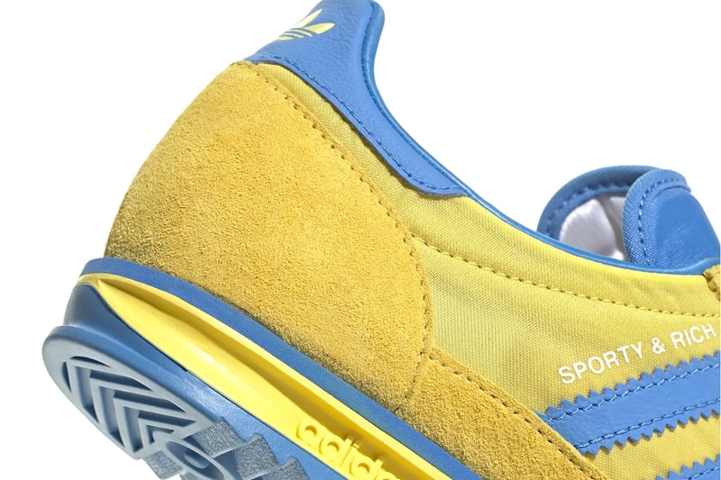 Sporty & Rich Serves Up Two New Adidas Originals SL 72 Colorways emily oberg footwear sneaker release info drop "Mint Rush/Power Purple/Cream White" and "Light Yellow/Real Blue/Footwear White" price upper collab