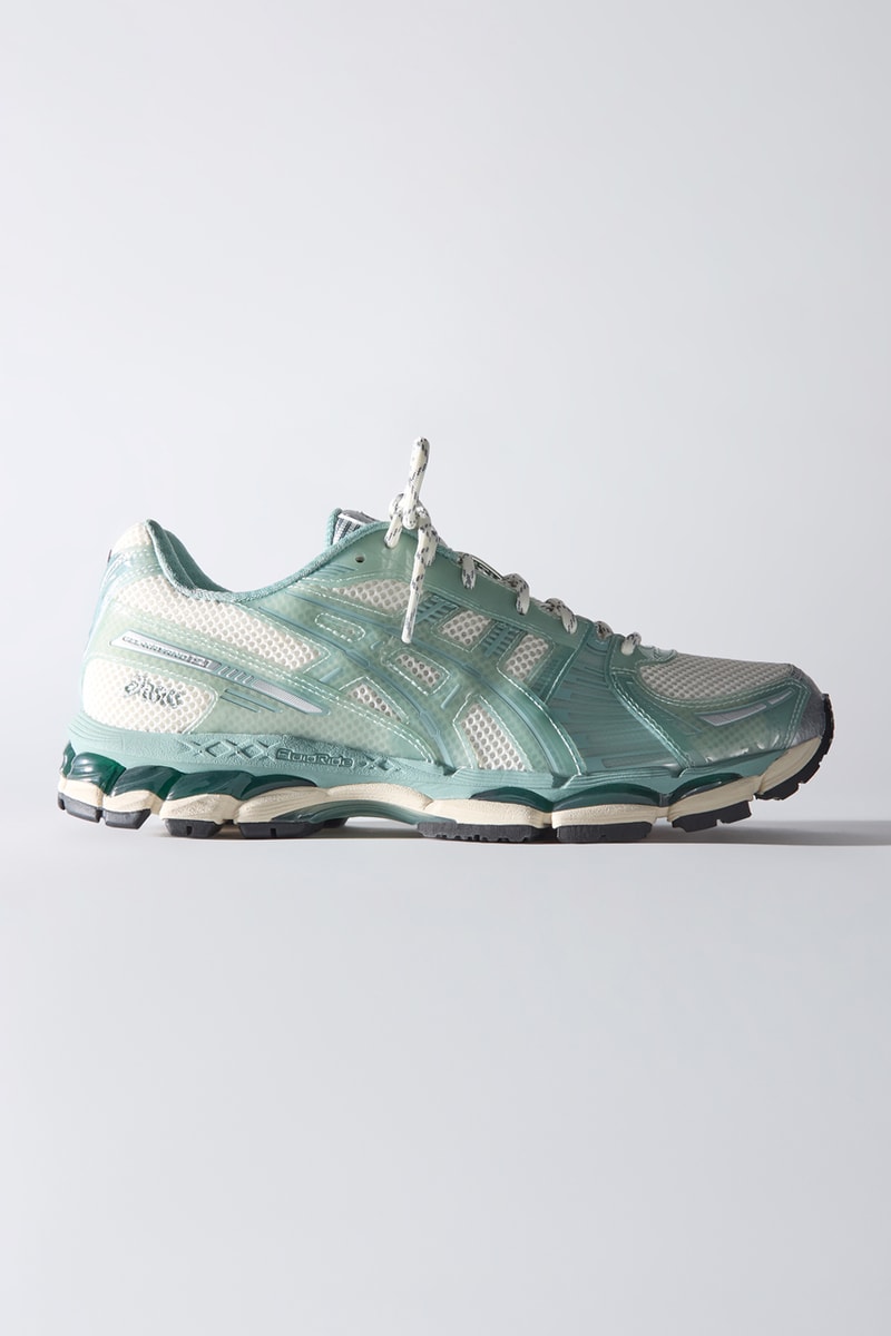 Ronnie Fieg Previews Upcoming Kith x ASICS GEL-KAYANO 12.1 Collaboration mint green light sage minty green breathable mesh fall 2024