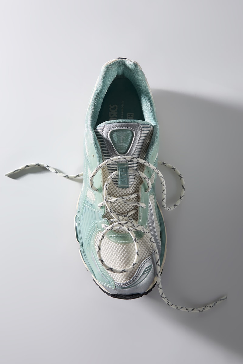 Ronnie Fieg Previews Upcoming Kith x ASICS GEL-KAYANO 12.1 Collaboration mint green light sage minty green breathable mesh fall 2024