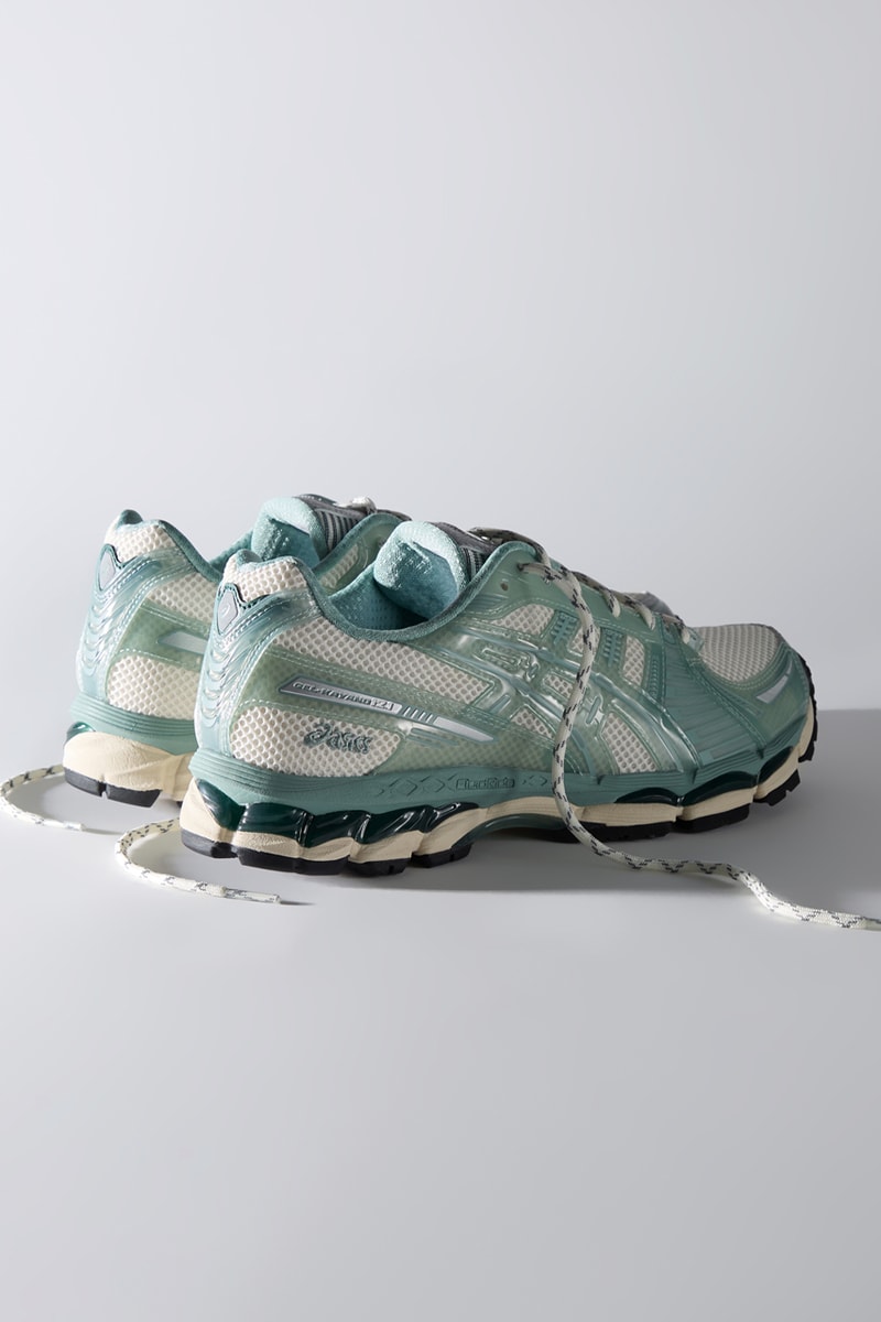 Ronnie Fieg Previews Upcoming Kith x ASICS GEL-KAYANO 12.1 Collaboration mint green light sage minty green breathable mesh fall 2024