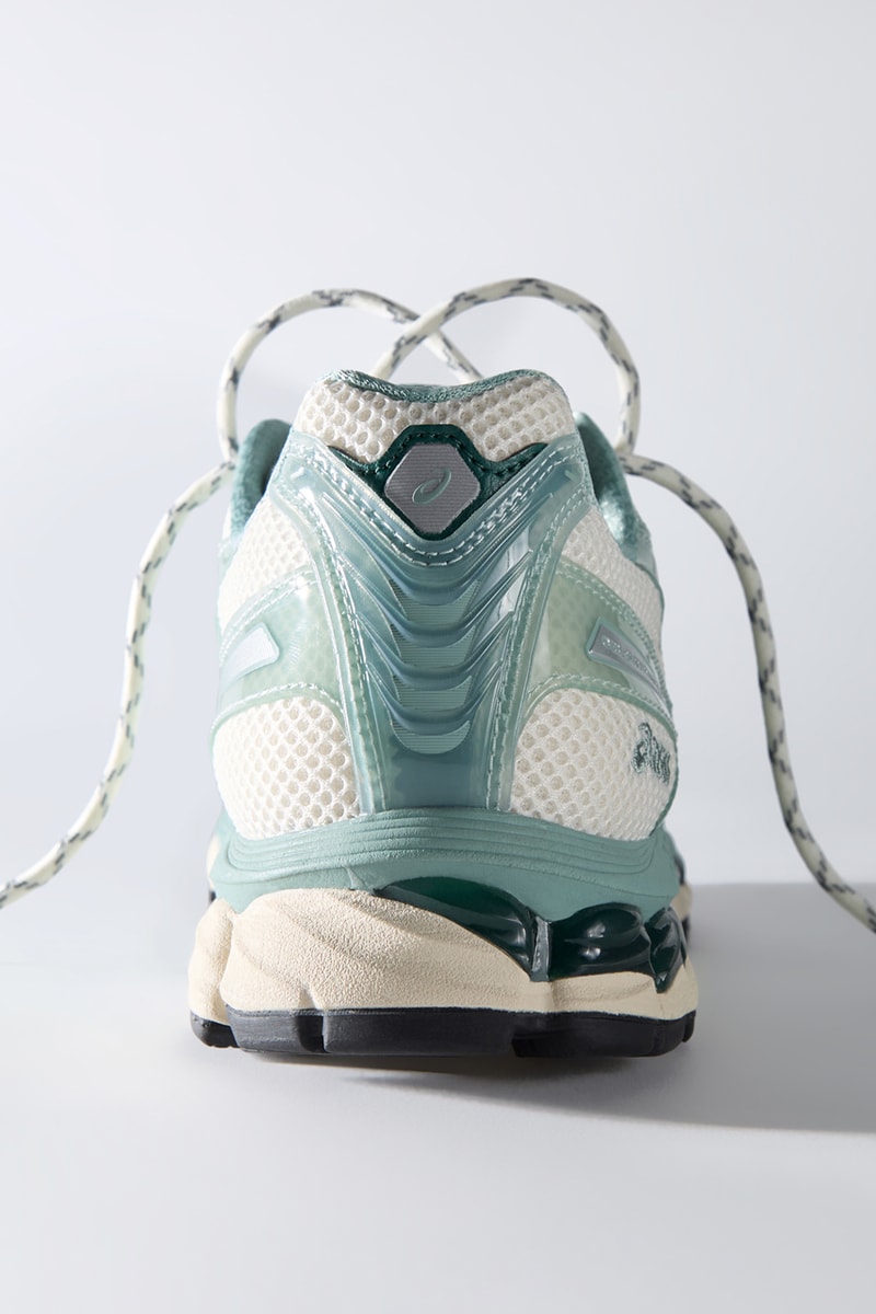 Ronnie Fieg Previews Upcoming Kith x ASICS GEL-KAYANO 12.1 Collaboration mint green light sage minty green breathable mesh fall 2024