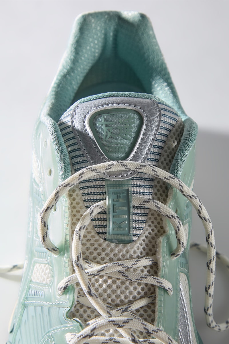 Ronnie Fieg Previews Upcoming Kith x ASICS GEL-KAYANO 12.1 Collaboration mint green light sage minty green breathable mesh fall 2024