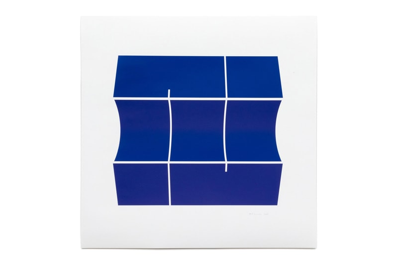 Robert Moreland Blue Switchback with Curve Print