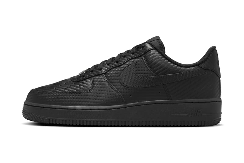 Углеродное волокно покрывает пресловутые полностью черные кроссовки Nike Air Force 1 Low