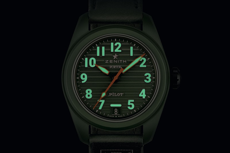 Zenith x Porter LTE Pilot Collection Release Info khaki ceramic PILOT Automatic PILOT Big Date Flyback chronograph limited editions collaboration