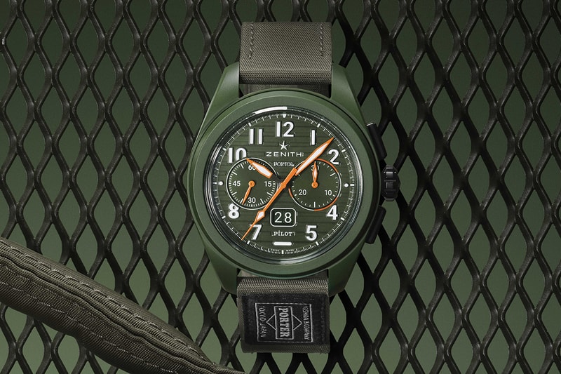 Zenith x Porter LTE Pilot Collection Release Info khaki ceramic PILOT Automatic PILOT Big Date Flyback chronograph limited editions collaboration
