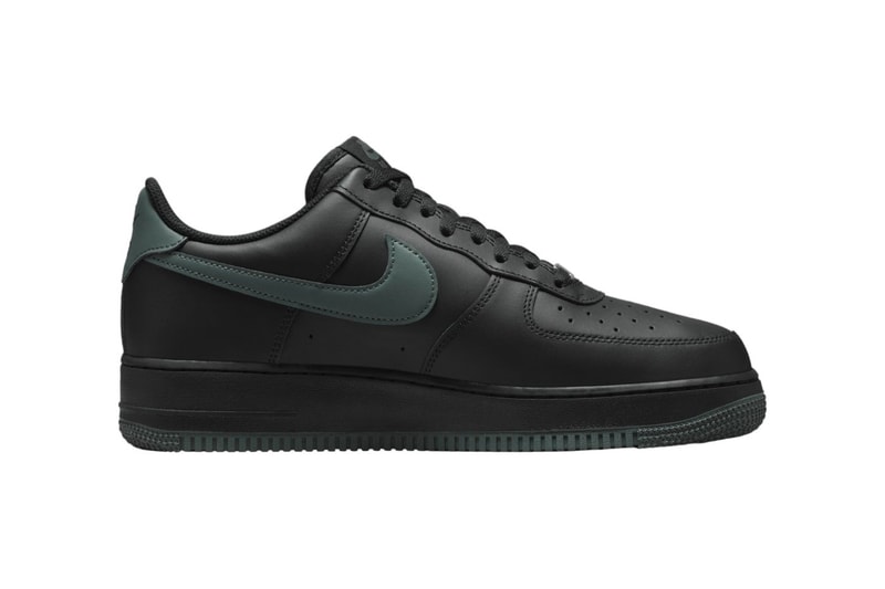 Nike Air Force 1 Low Releases in "Vintage Green/Black" Black/Vintage Green swoosh stealthy
