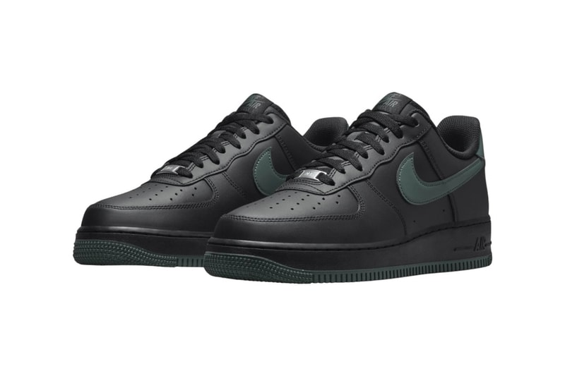Nike Air Force 1 Low Releases in "Vintage Green/Black" Black/Vintage Green swoosh stealthy