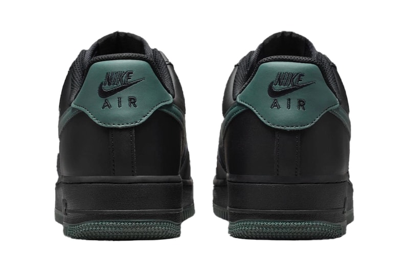 Nike Air Force 1 Low Releases in "Vintage Green/Black" Black/Vintage Green swoosh stealthy