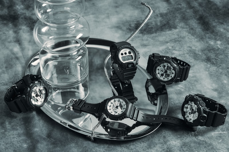 G-SHOCK Monochromatic GA-2100 GA-700WD DW-6900 GA-100WD Black and Brilliant White Series