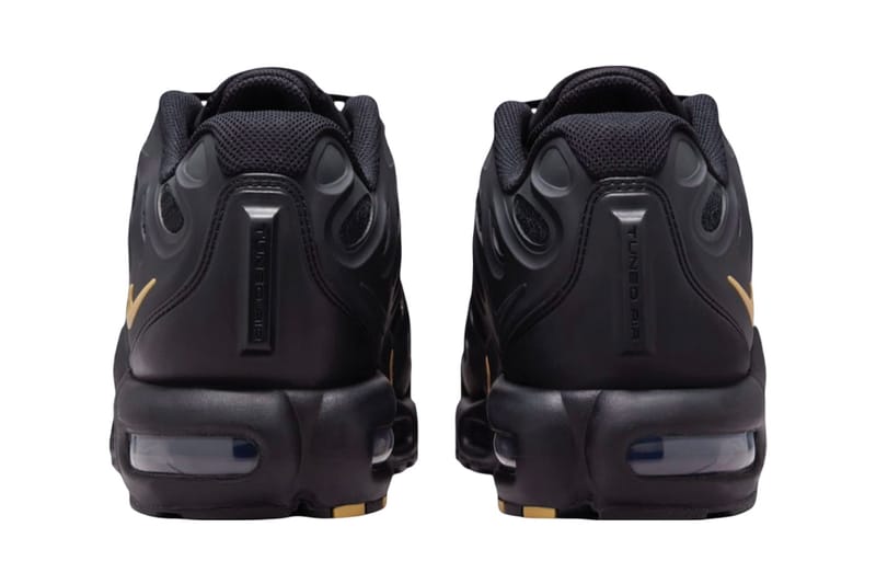 nike tuned 1 black and gold