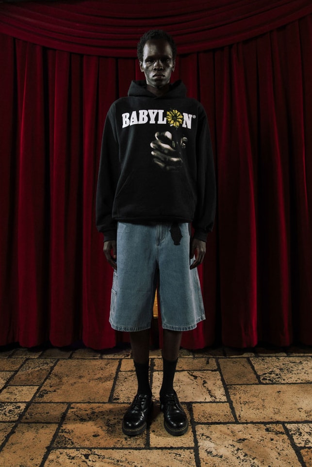 Babylon LA Lifts the Curtain on First FW24 Drop lookbook collection release info price shop los angeles streetwear fashion graphic 