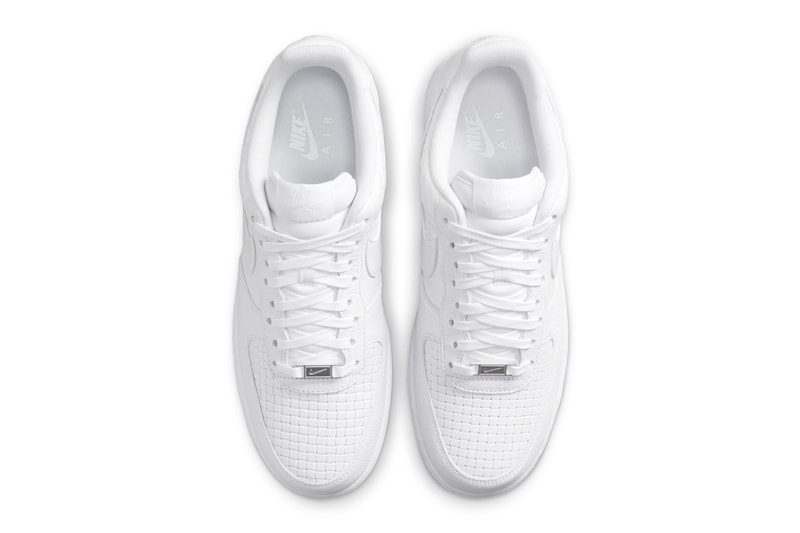Nike Air Force 1 Low's Classic All-White Look Receives a Mixed Print Take HF2893-100 classic af1 low swoosh shoes sneakers