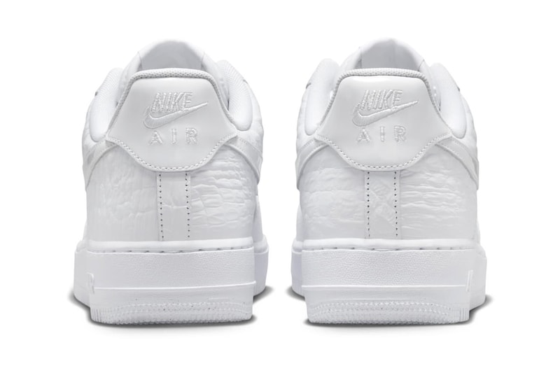 Nike Air Force 1 Low's Classic All-White Look Receives a Mixed Print Take HF2893-100 classic af1 low swoosh shoes sneakers
