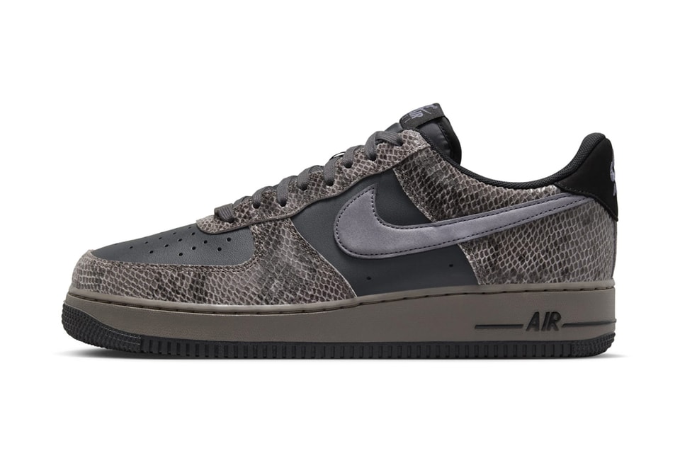 Nike ID Snakeskin Af1 Low New Nike Mens ID Air Force 1 CT3761 Snakeskin White Grey  main image 2