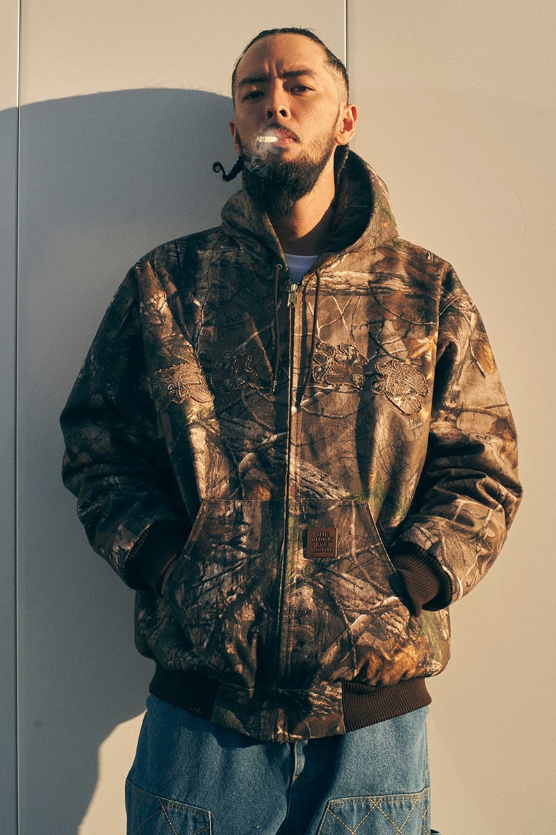 BlackEyePatch Goes Green for Latest Winter Drop release info lookbook collection fall/winter 2024 hoodie zip up jacket track graphic green camo 