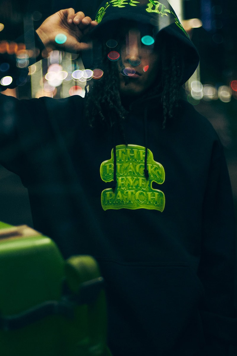 BlackEyePatch Goes Green for Latest Winter Drop release info lookbook collection fall/winter 2024 hoodie zip up jacket track graphic green camo 