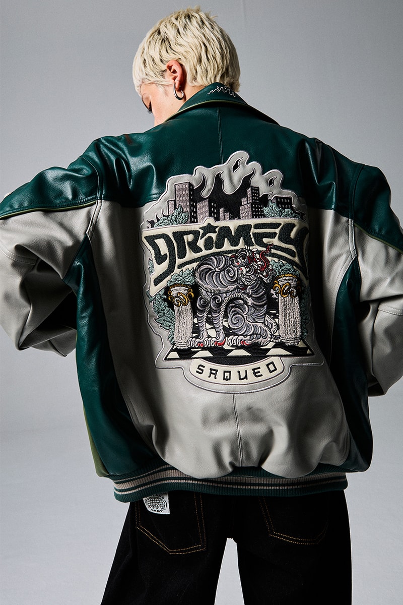 grimey streetwear collection global madrid capsules sk8land britcore new york rap bomber jackets football jersey camo print