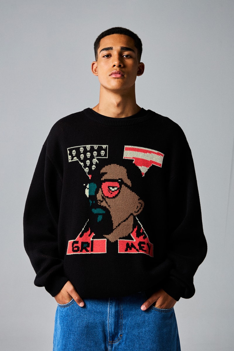 grimey streetwear collection global madrid capsules sk8land britcore new york rap bomber jackets football jersey camo print