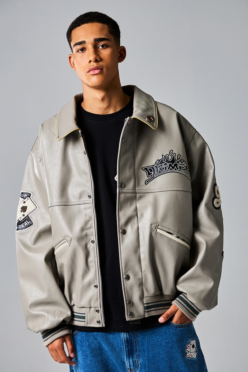 grimey streetwear collection global madrid capsules sk8land britcore new york rap bomber jackets football jersey camo print