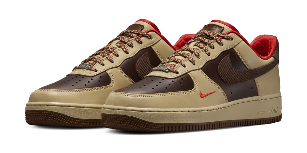 Nike Adds a Quilted Inner Lining to the Air Force 1 Low “Light British Tan/Caocao Wow”